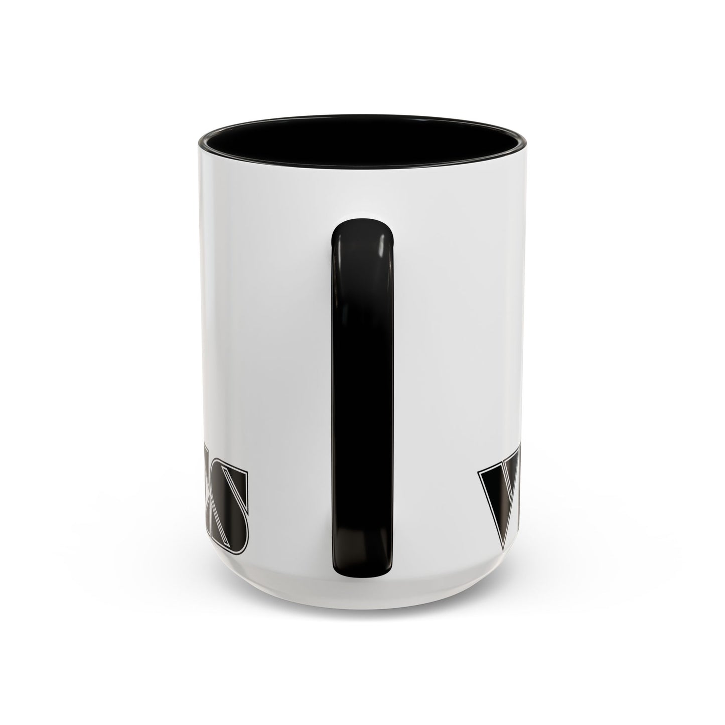 VIBECODES Mug | White & Black Two-Tone | Bold Geometric Design | CTEKDESIGNS