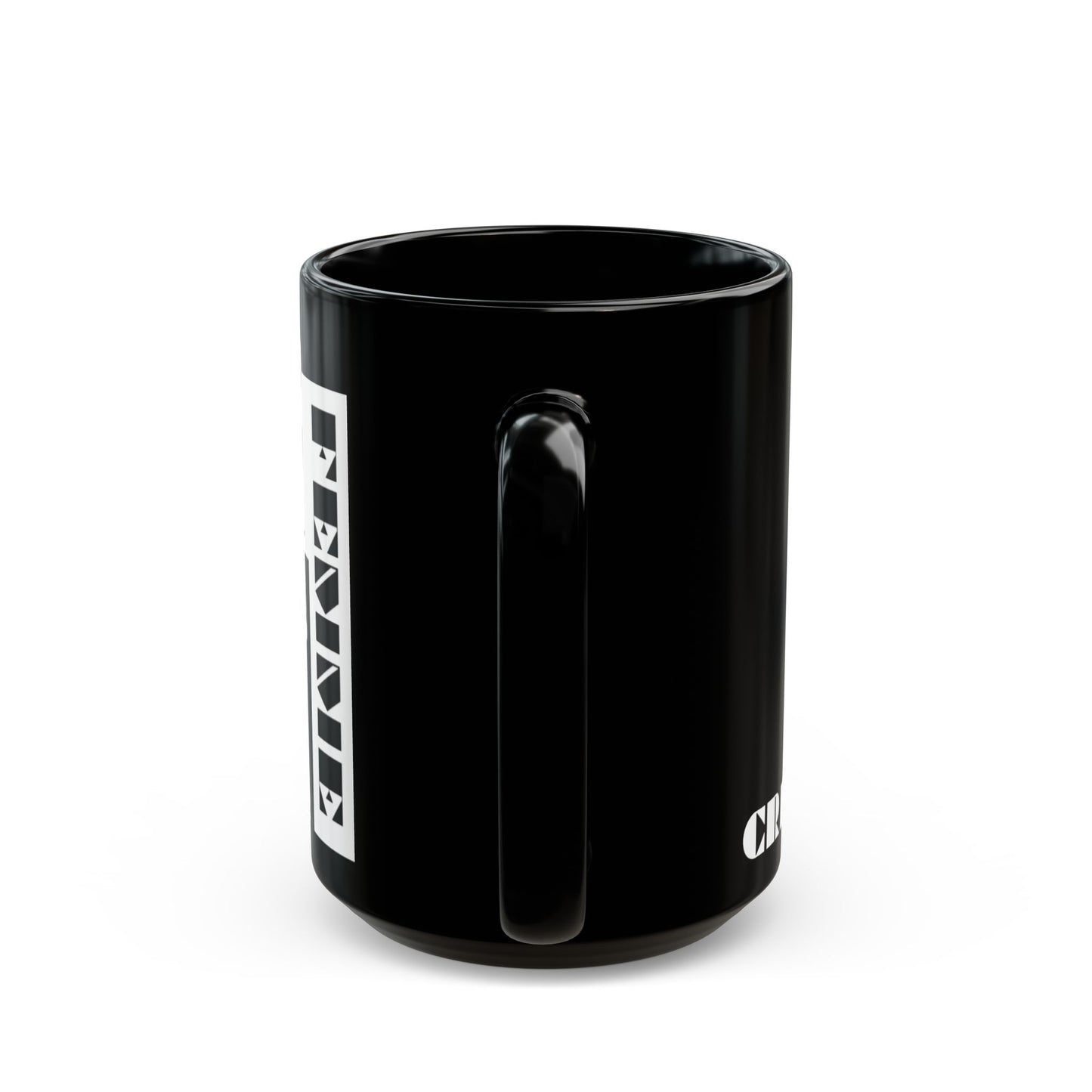 CRÈME DE LA FEMME Mug | Black Ceramic Coffee Cup | Bold Geometric Art | CTEKDESIGNS