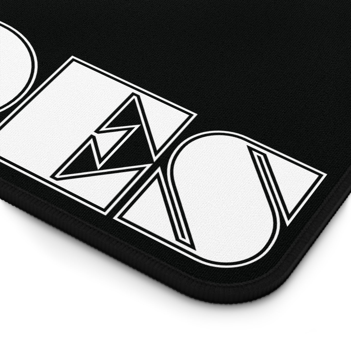 VIBECODES Black Desk Mat | Bold Geometric Typography | CTEKDESIGNS