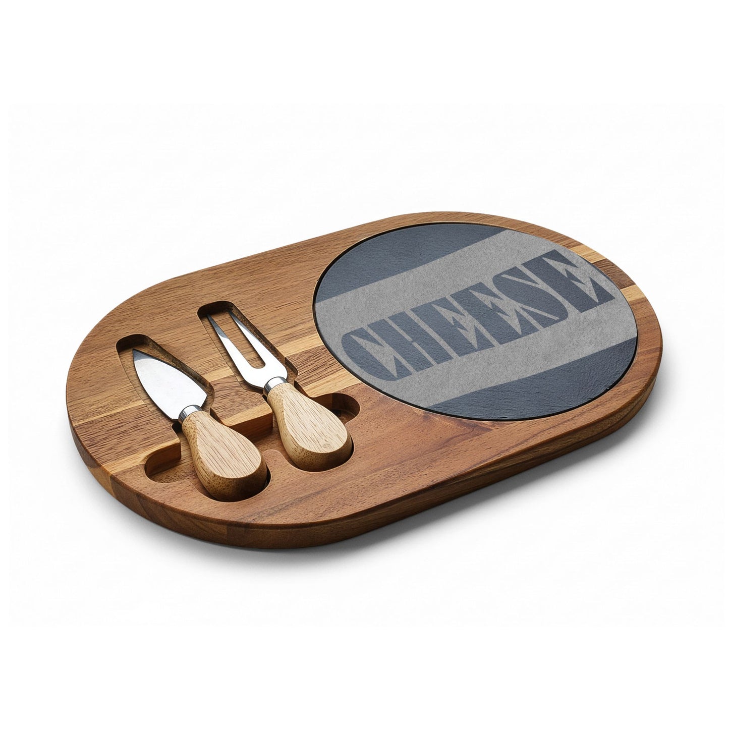 CHEESE Slate & Wood Charcuterie Board | Geometric Typography | Modern Kitchen Gift | CTEKDESIGNS