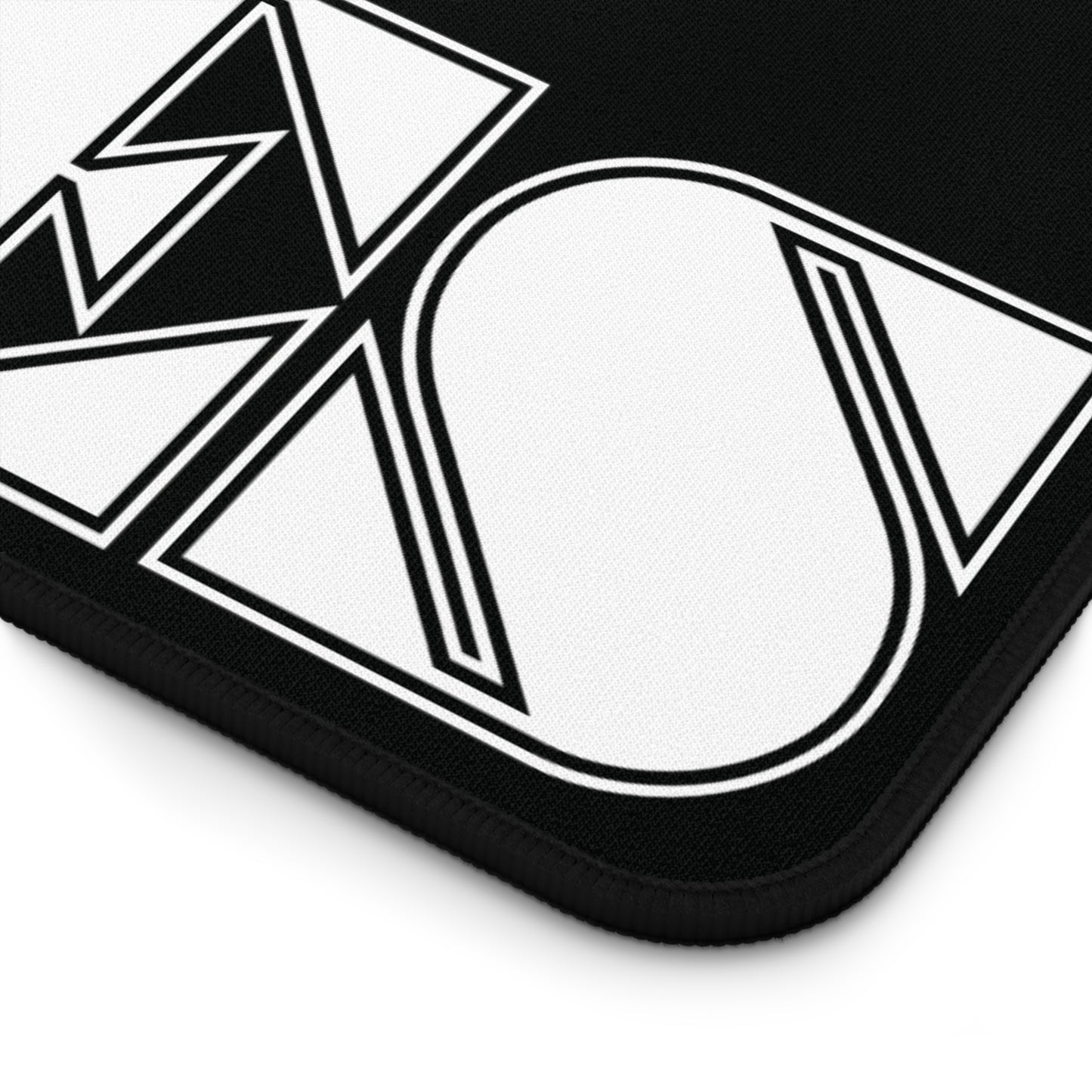 VIBECODES Black Desk Mat | Bold Geometric Typography | CTEKDESIGNS