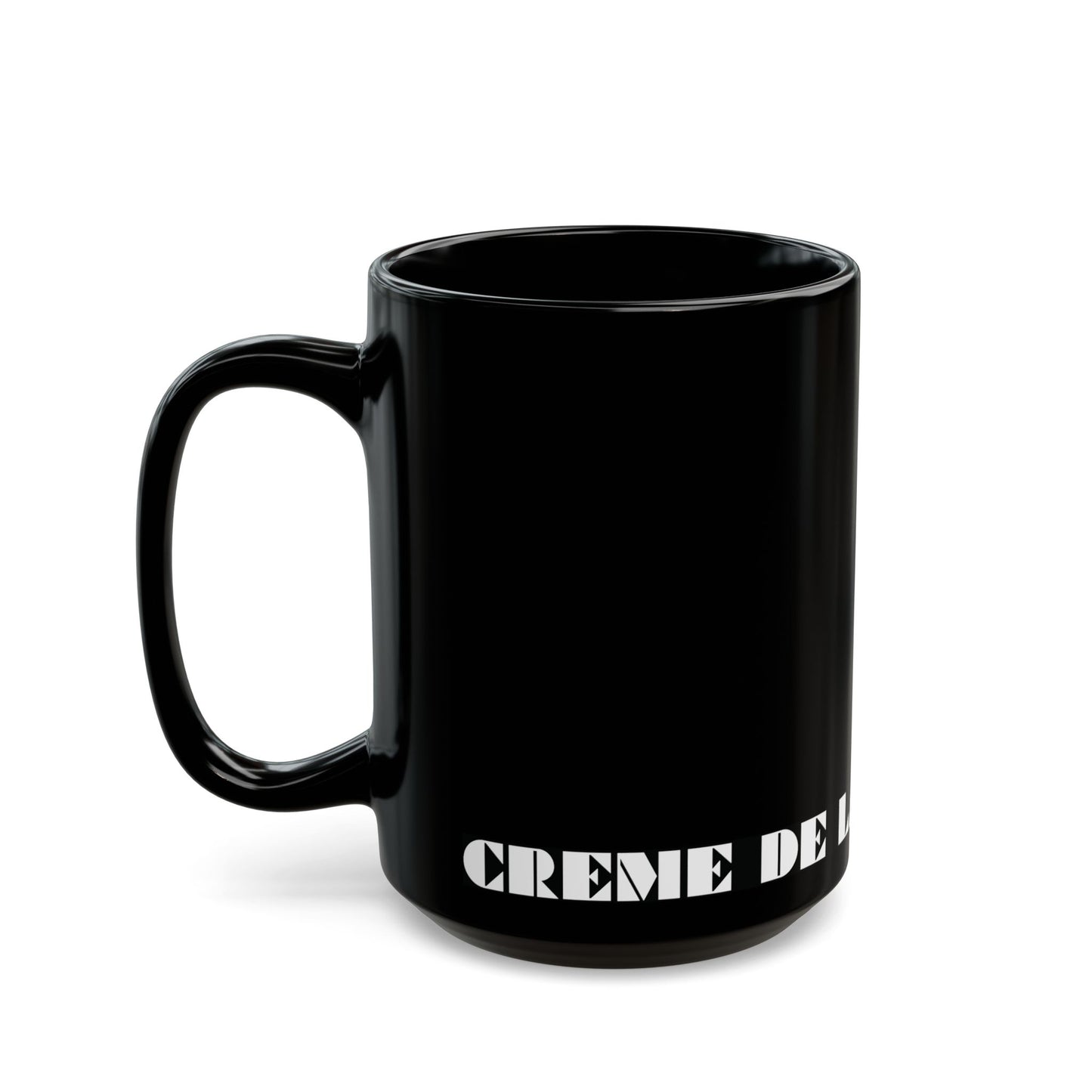CRÈME DE LA FEMME Mug | Black Ceramic Coffee Cup | Bold Geometric Art | CTEKDESIGNS