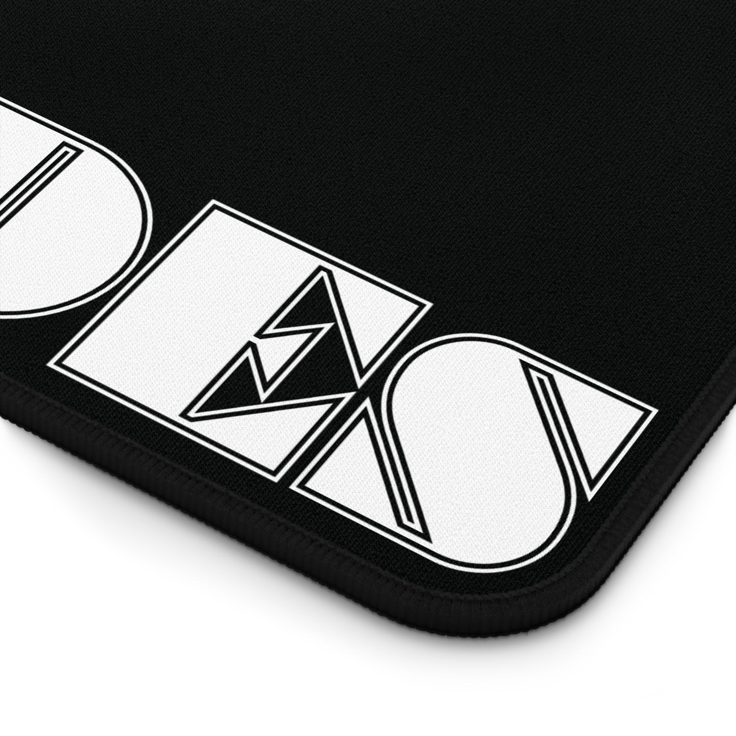 VIBECODES Black Desk Mat | Bold Geometric Typography | CTEKDESIGNS