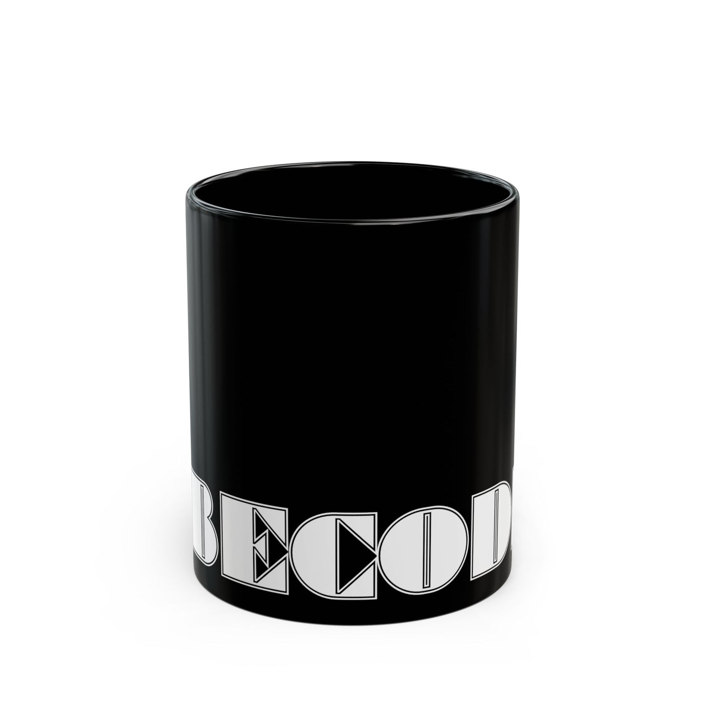VIBECODES Black Statement Mug | Bold Geometric Design | CTEKDESIGNS