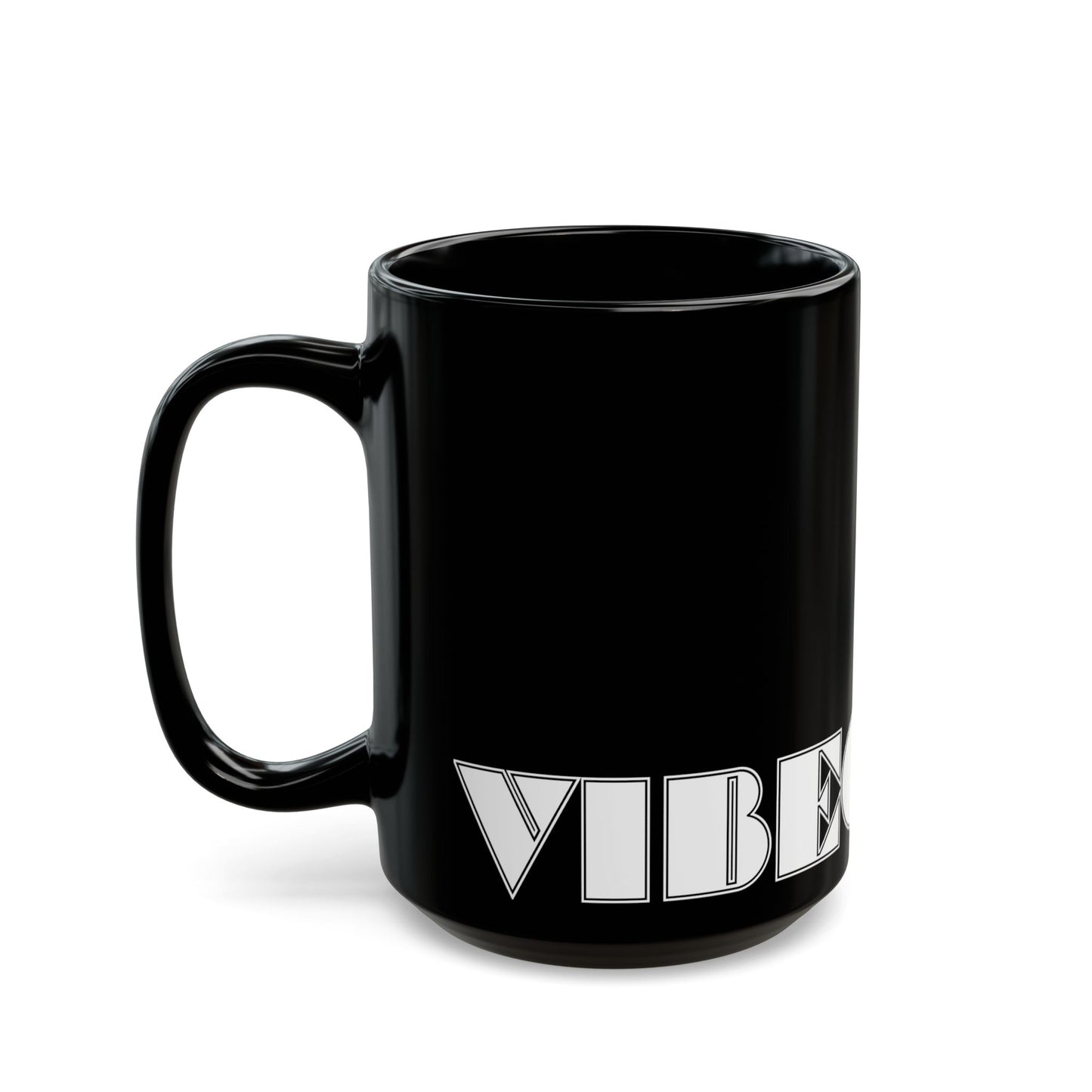 VIBECODES Black Statement Mug | Bold Geometric Design | CTEKDESIGNS