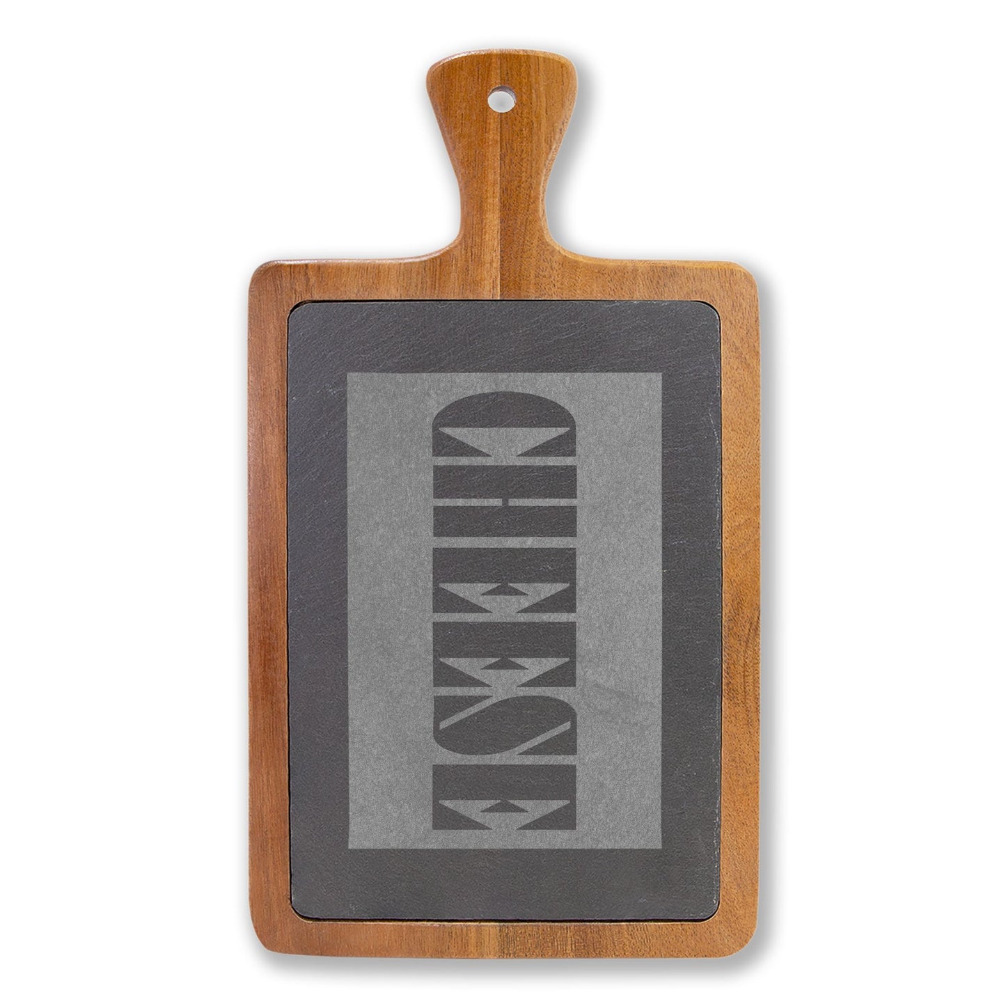 CHEESE Slate & Wood Charcuterie Board | Geometric Typography | Modern Kitchen Gift | CTEKDESIGNS
