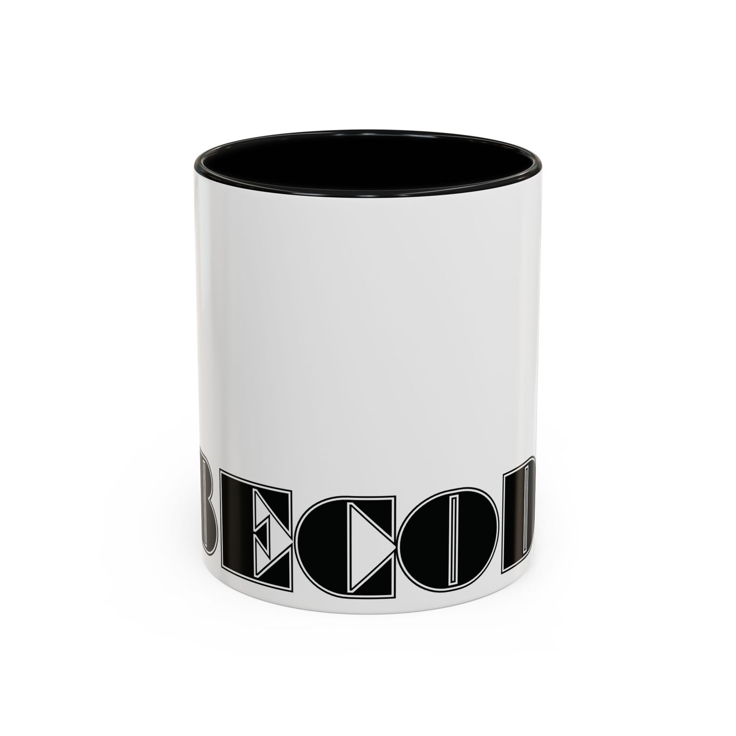 VIBECODES Mug | White & Black Two-Tone | Bold Geometric Design | CTEKDESIGNS