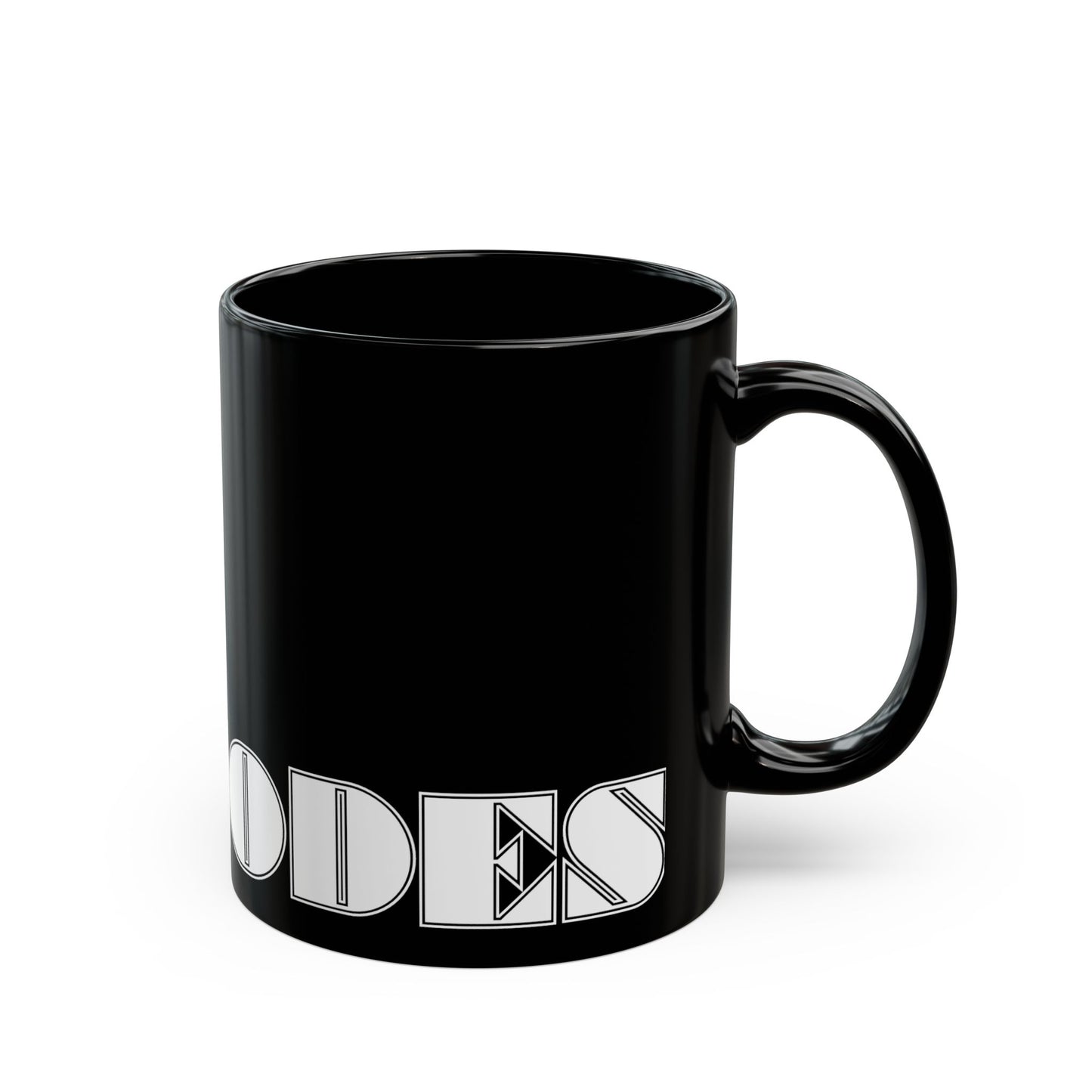 VIBECODES Black Statement Mug | Bold Geometric Design | CTEKDESIGNS