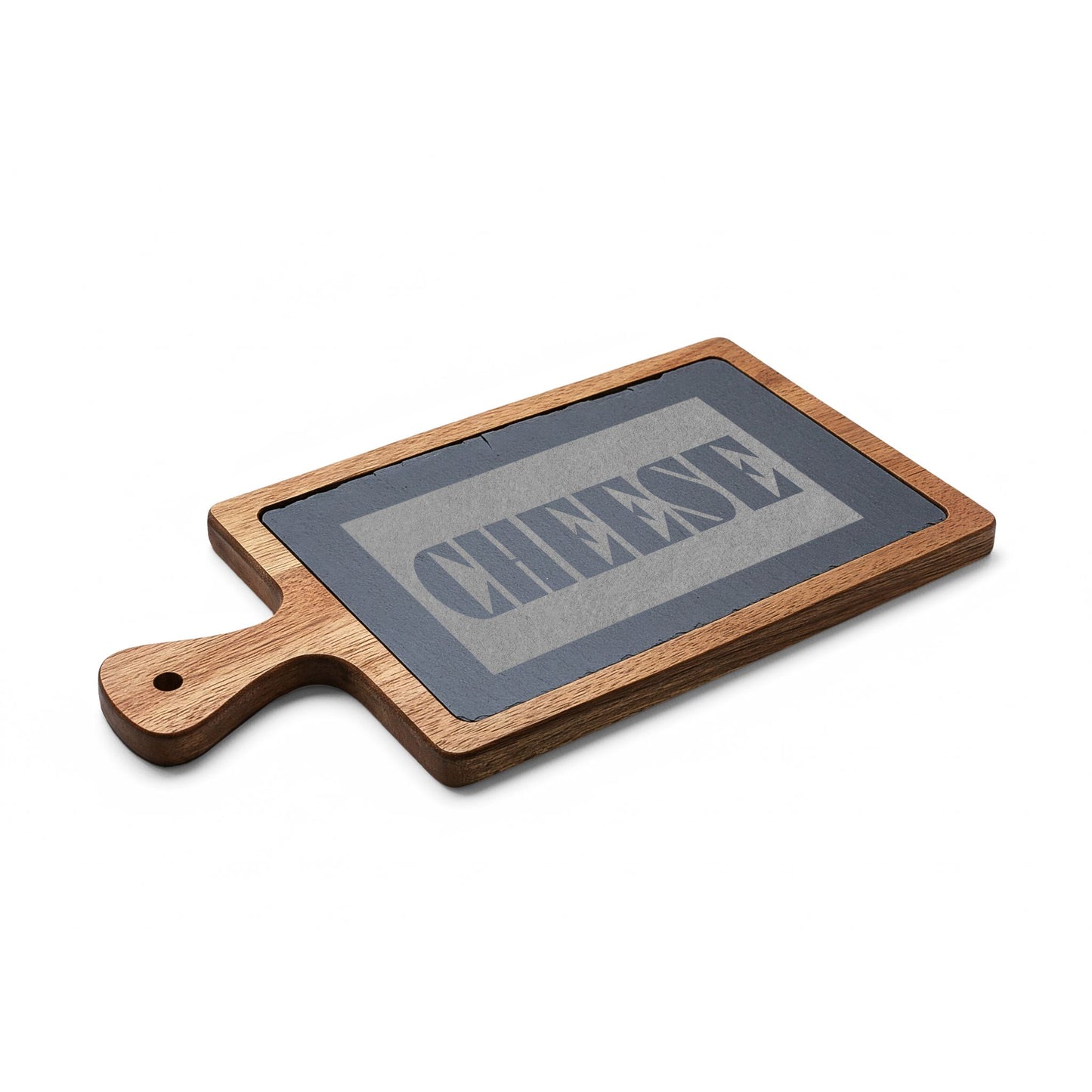 CHEESE Slate & Wood Charcuterie Board | Geometric Typography | Modern Kitchen Gift | CTEKDESIGNS