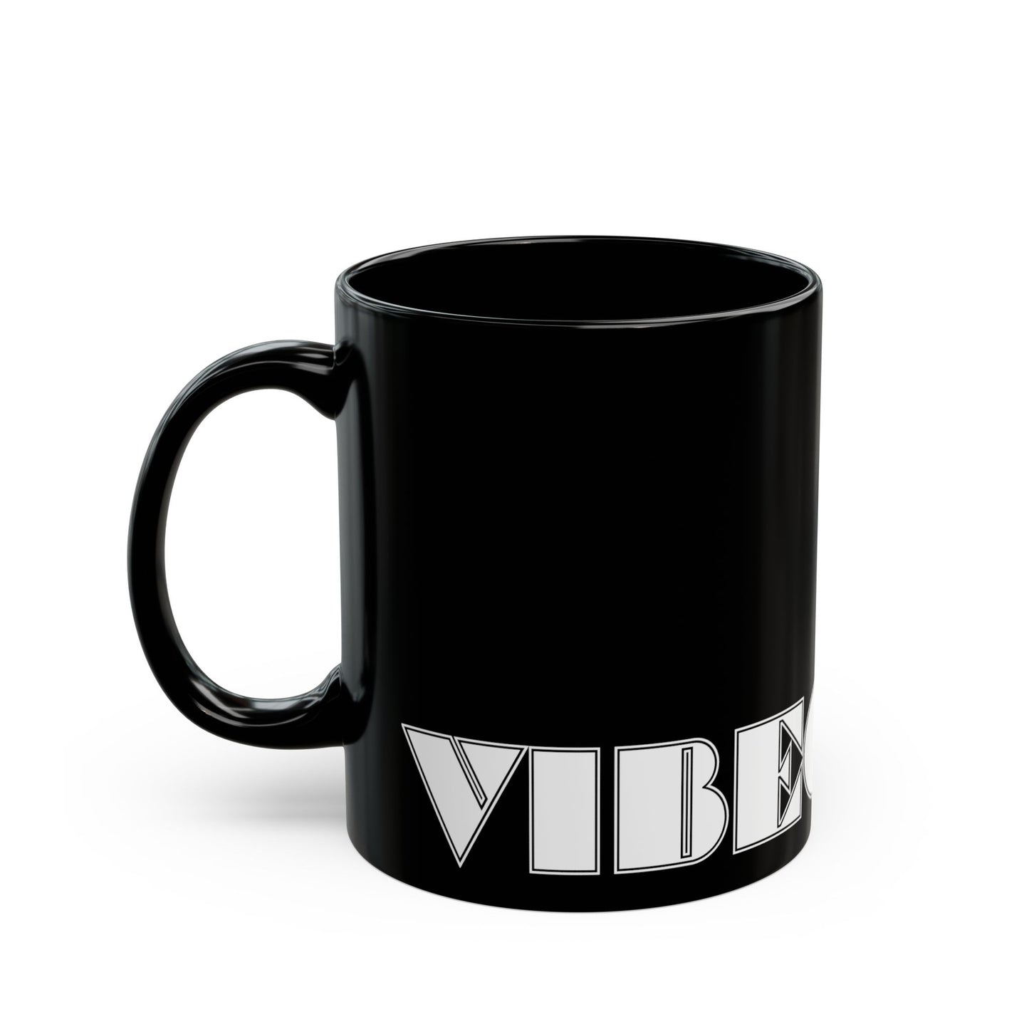 VIBECODES Black Statement Mug | Bold Geometric Design | CTEKDESIGNS