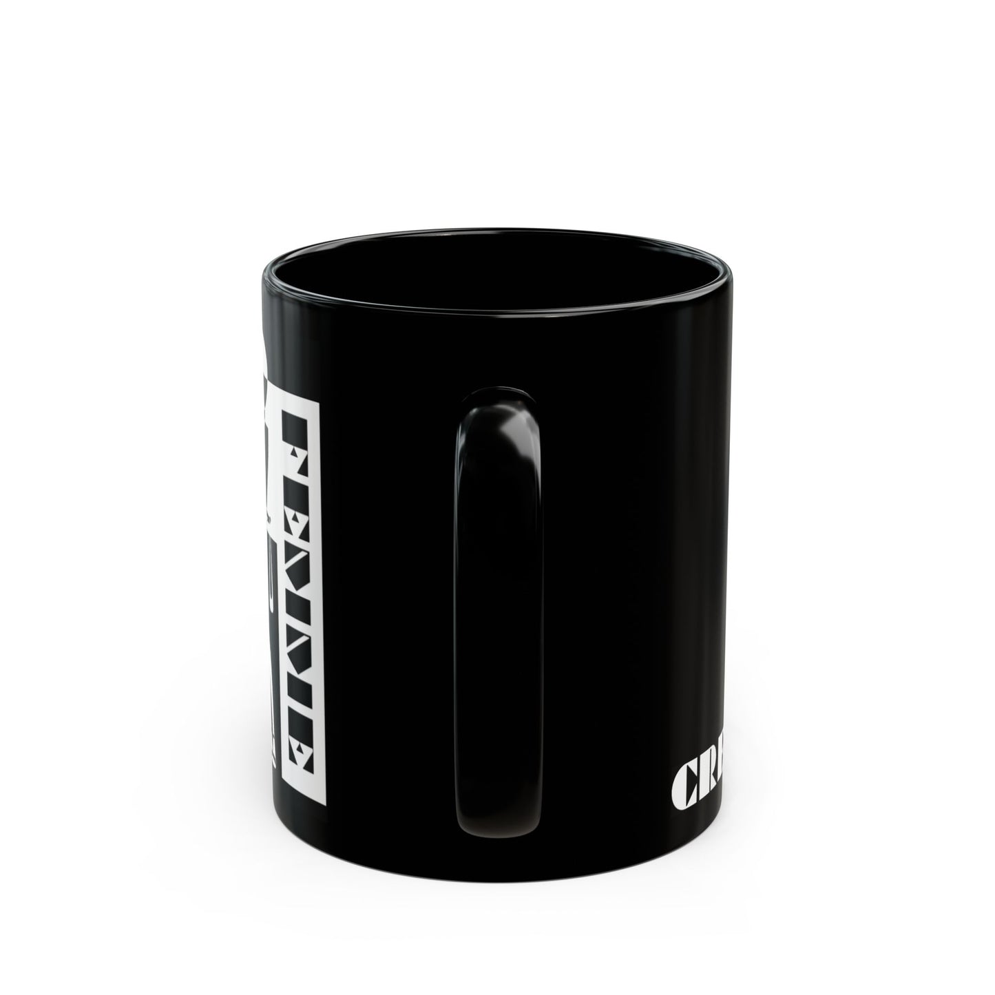 CRÈME DE LA FEMME Mug | Black Ceramic Coffee Cup | Bold Geometric Art | CTEKDESIGNS