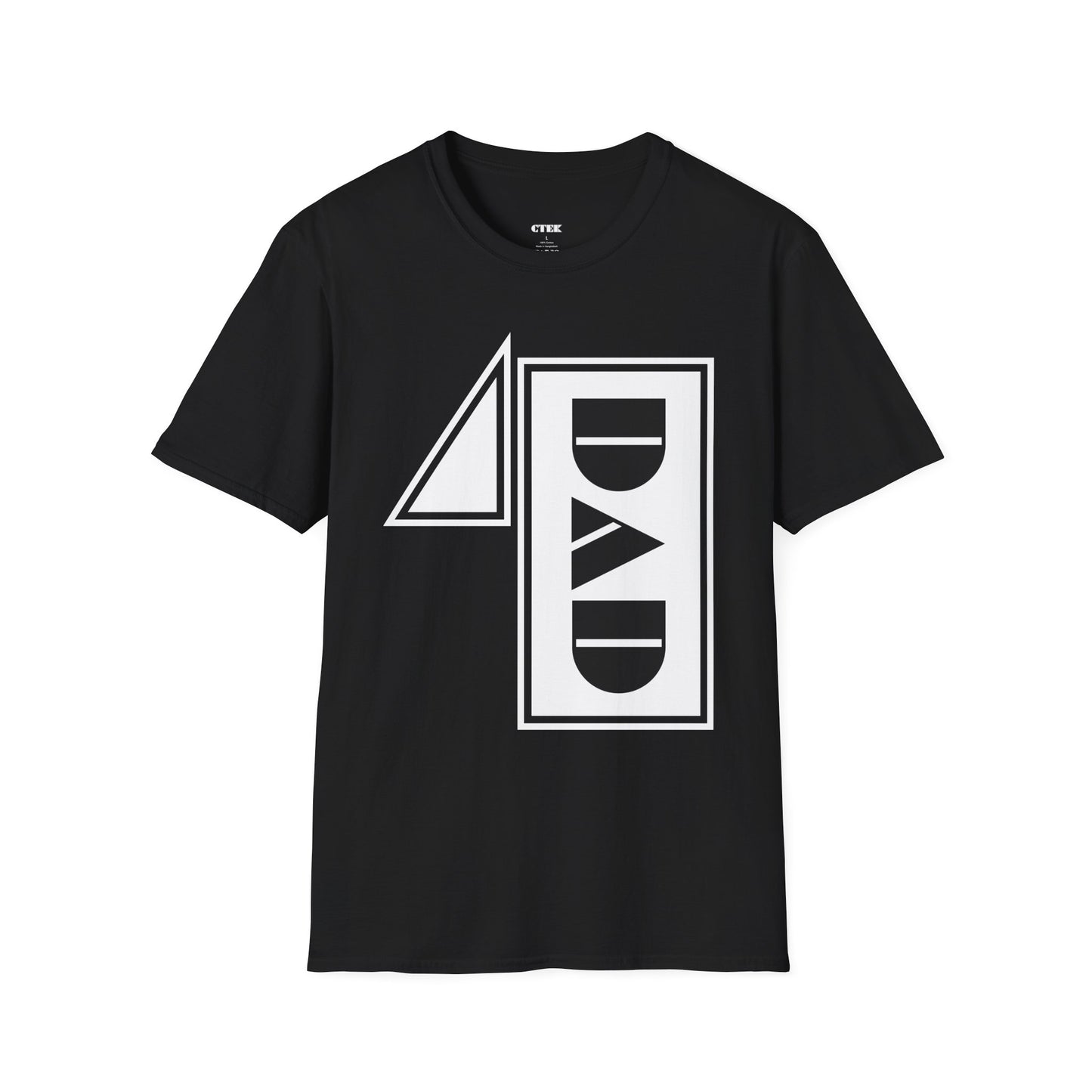 No.1 DAD Tee | Black | Bold Geometric Typography | CTEKDESIGNS