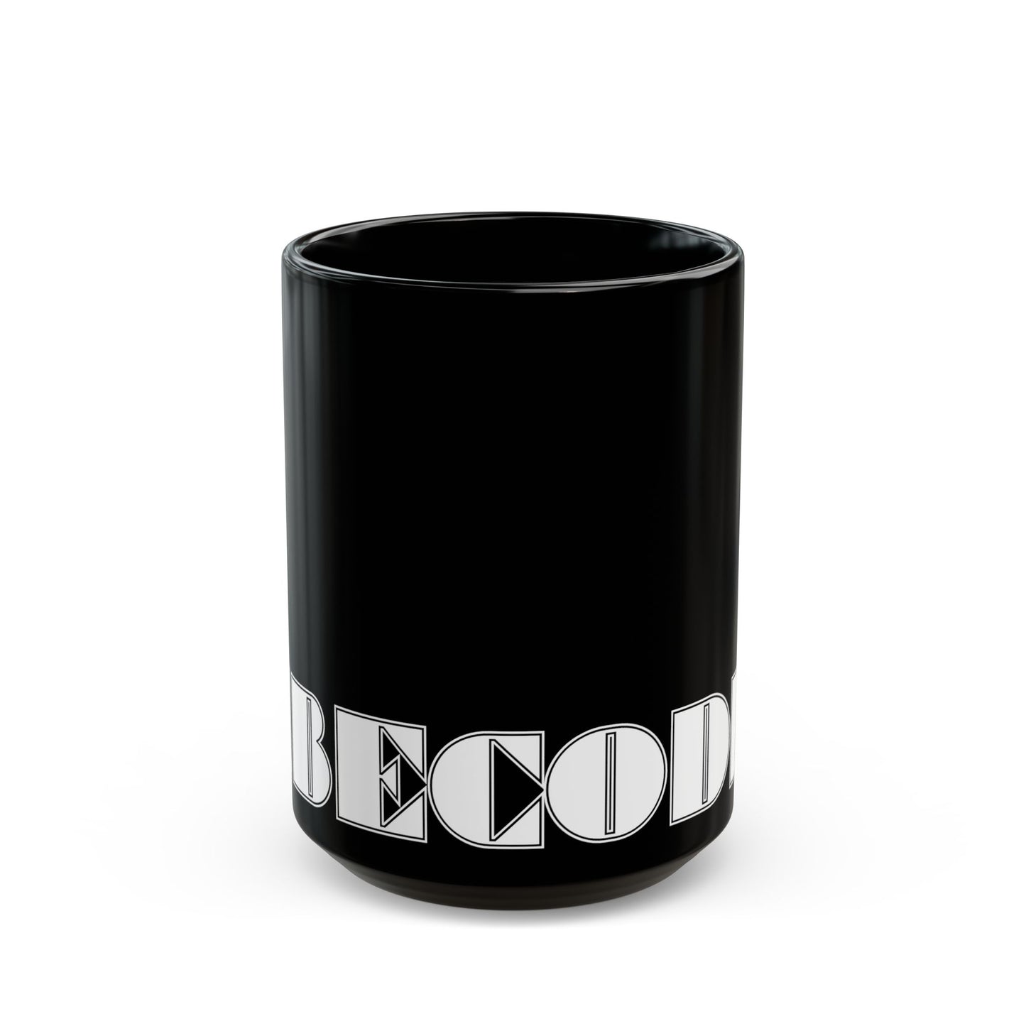 VIBECODES Black Statement Mug | Bold Geometric Design | CTEKDESIGNS
