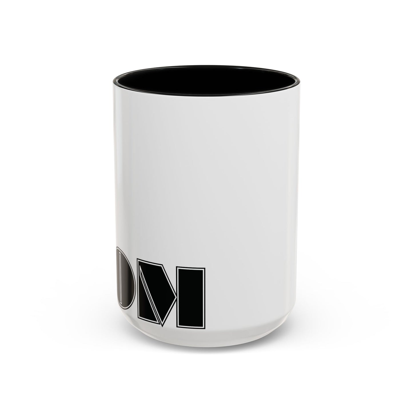 MOM Mug | White & Black Two-Tone | Bold Geometric Typography | CTEKDESIGNS
