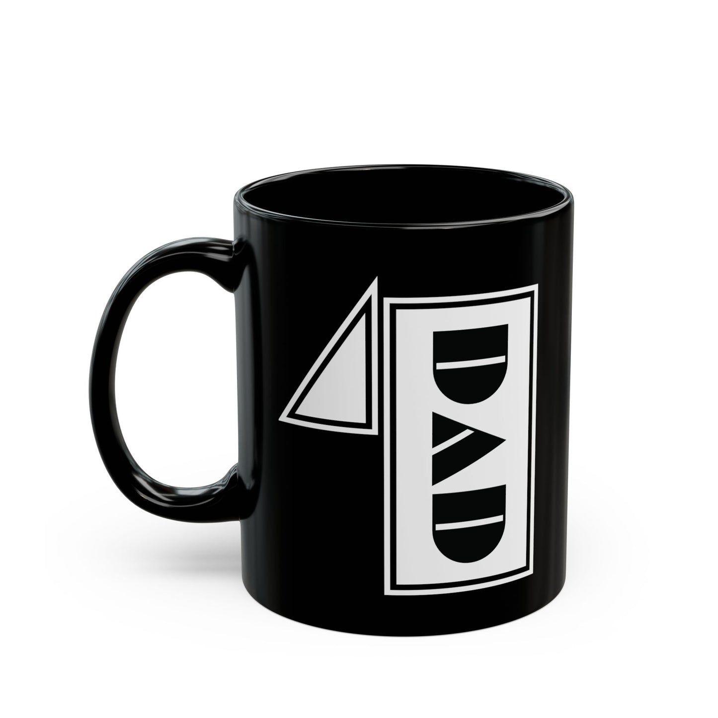 No.1 DAD Mug | Black | Bold Geometric Typography | CTEKDESIGNS