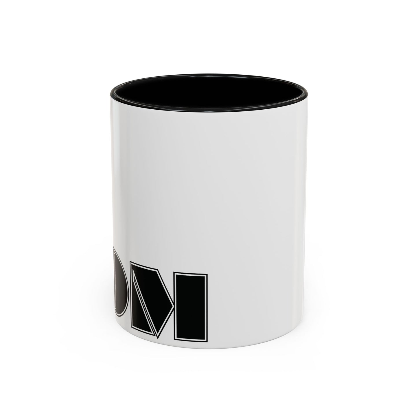 MOM Mug | White & Black Two-Tone | Bold Geometric Typography | CTEKDESIGNS