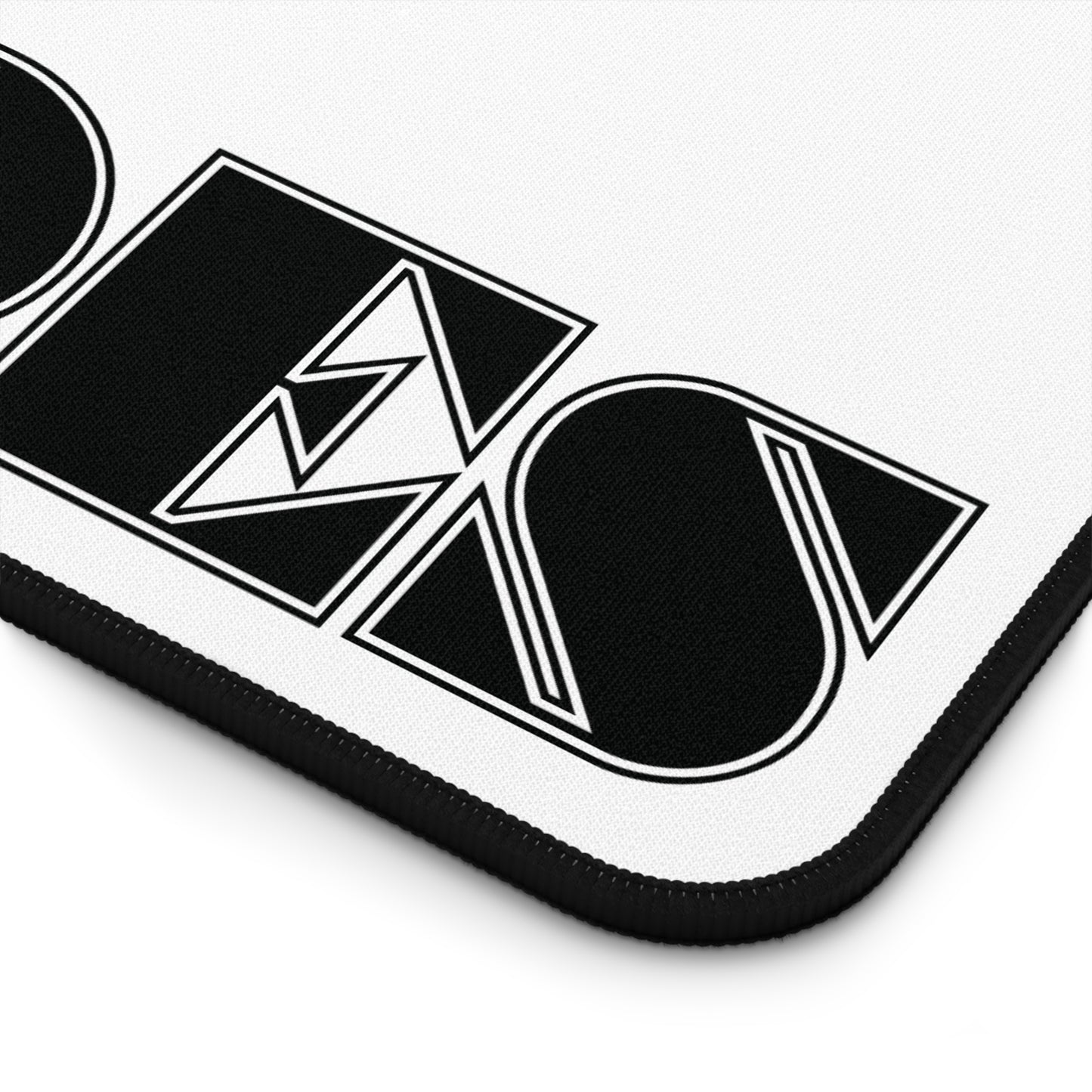 VIBECODES White Desk Mat | Bold Geometric Typography | CTEKDESIGNS