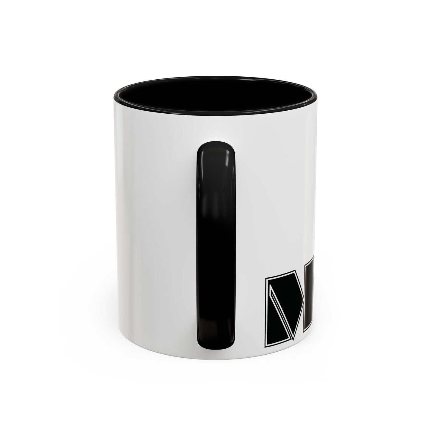 MOM Mug | White & Black Two-Tone | Bold Geometric Typography | CTEKDESIGNS