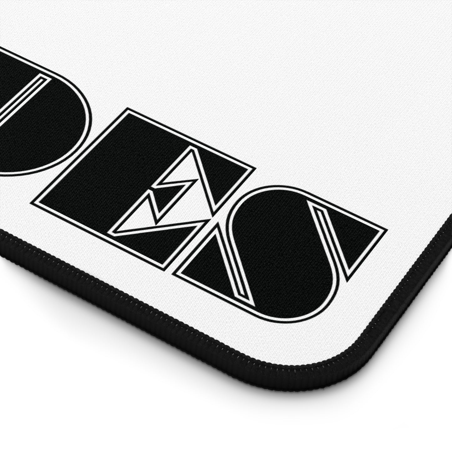 VIBECODES White Desk Mat | Bold Geometric Typography | CTEKDESIGNS