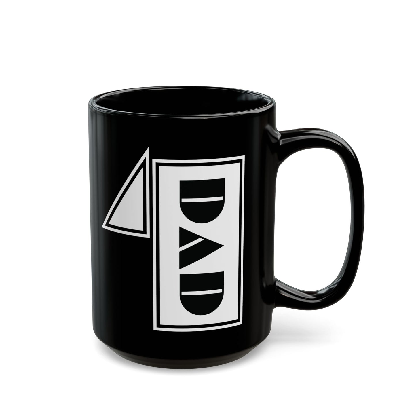 No.1 DAD Mug | Black | Bold Geometric Typography | CTEKDESIGNS