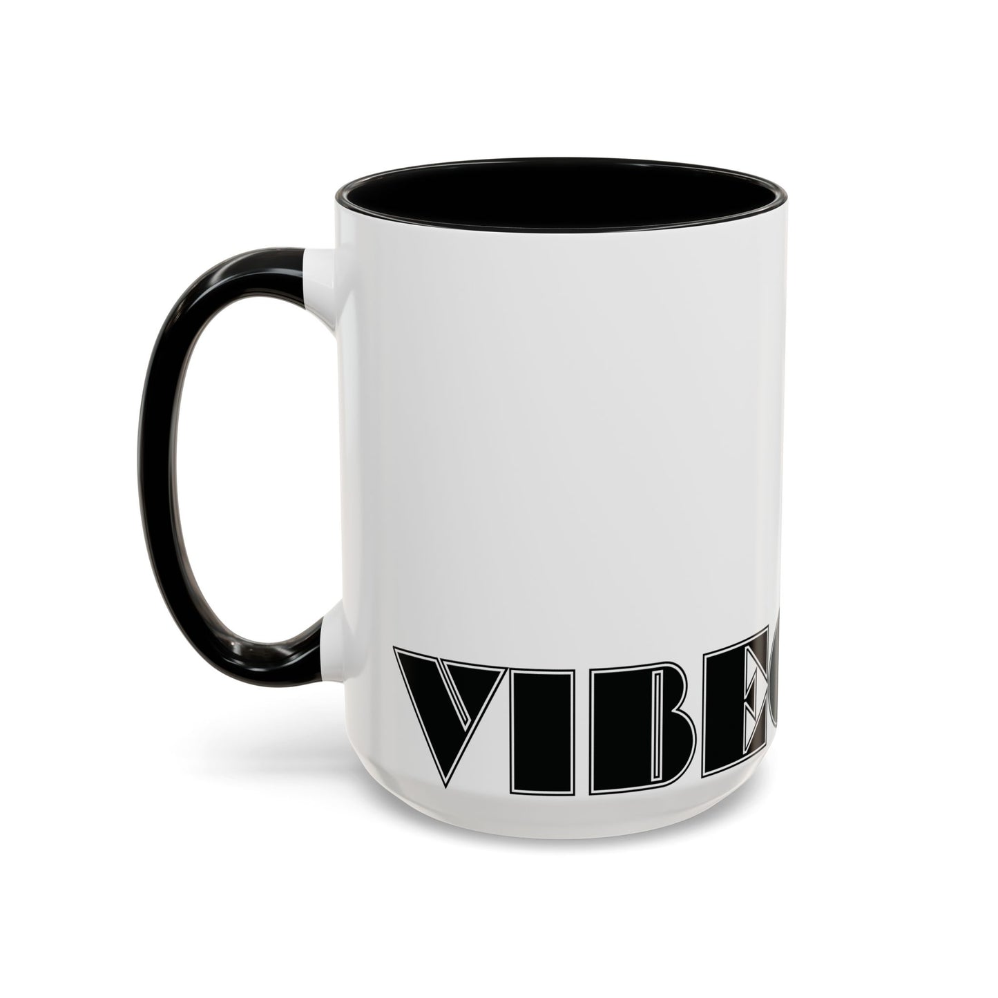 VIBECODES Mug | White & Black Two-Tone | Bold Geometric Design | CTEKDESIGNS