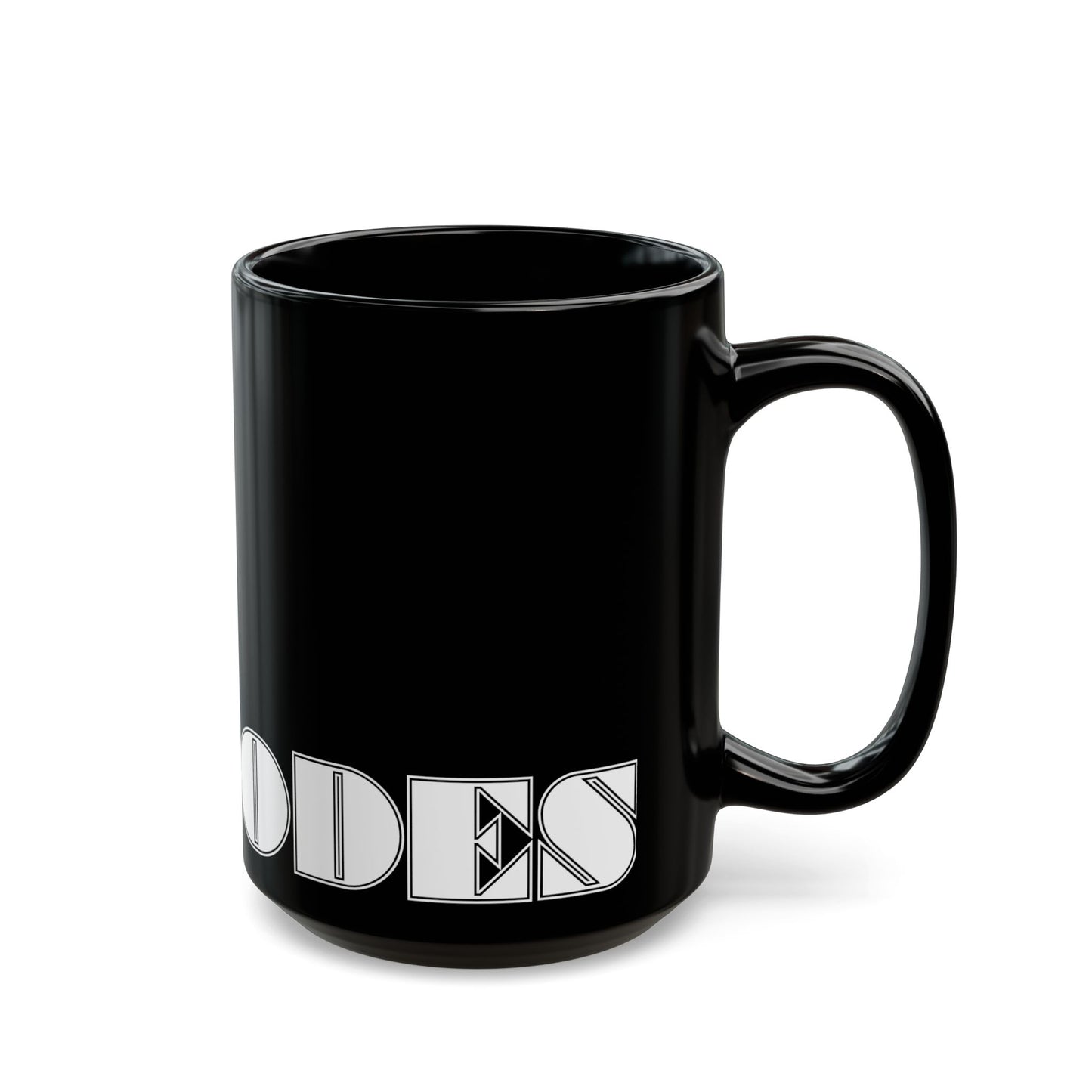 VIBECODES Black Statement Mug | Bold Geometric Design | CTEKDESIGNS