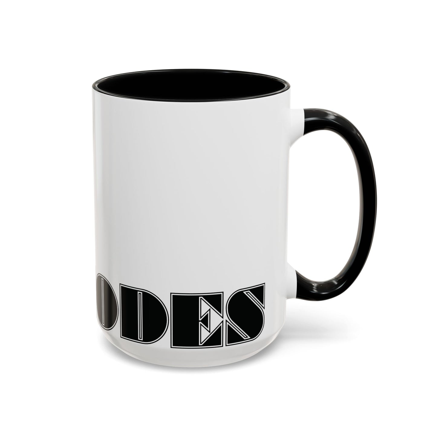 VIBECODES Mug | White & Black Two-Tone | Bold Geometric Design | CTEKDESIGNS