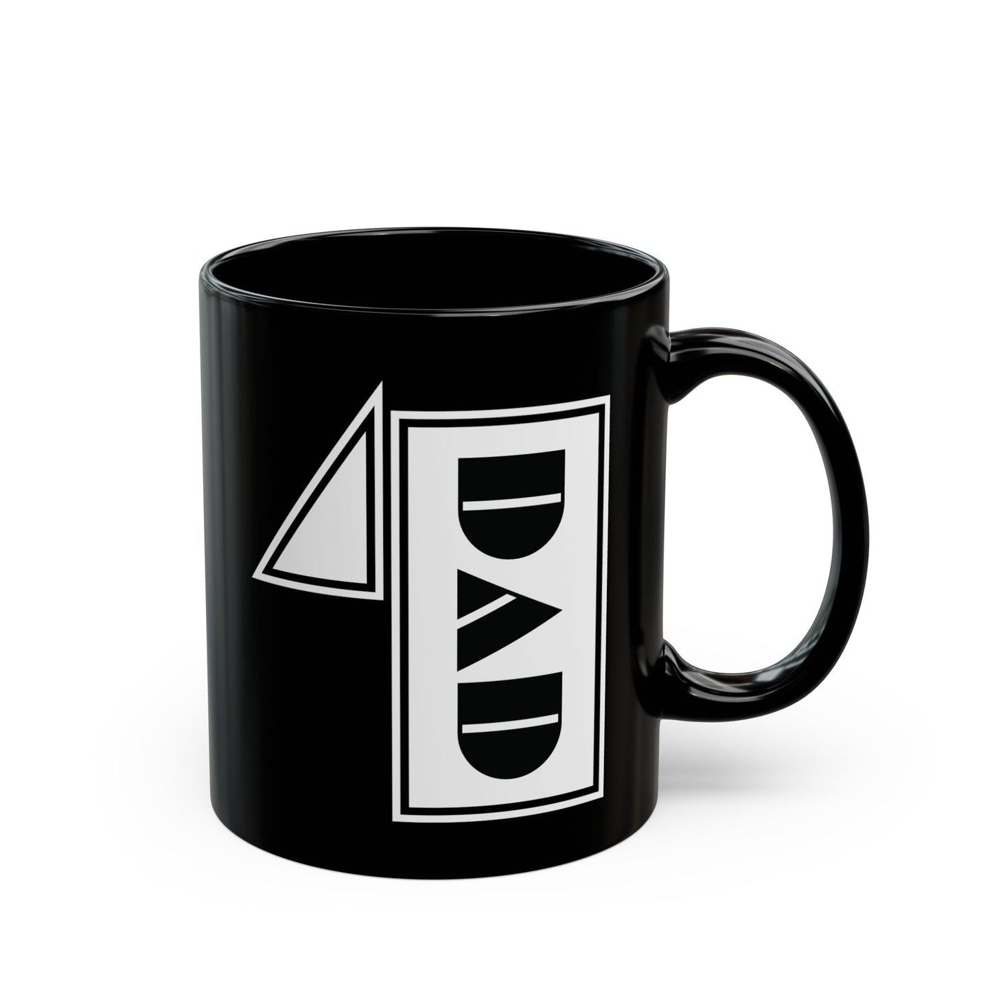 No.1 DAD Mug | Black | Bold Geometric Typography | CTEKDESIGNS