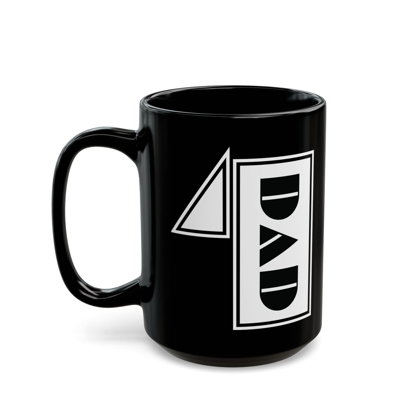 No.1 DAD Mug | Black | Bold Geometric Typography | CTEKDESIGNS
